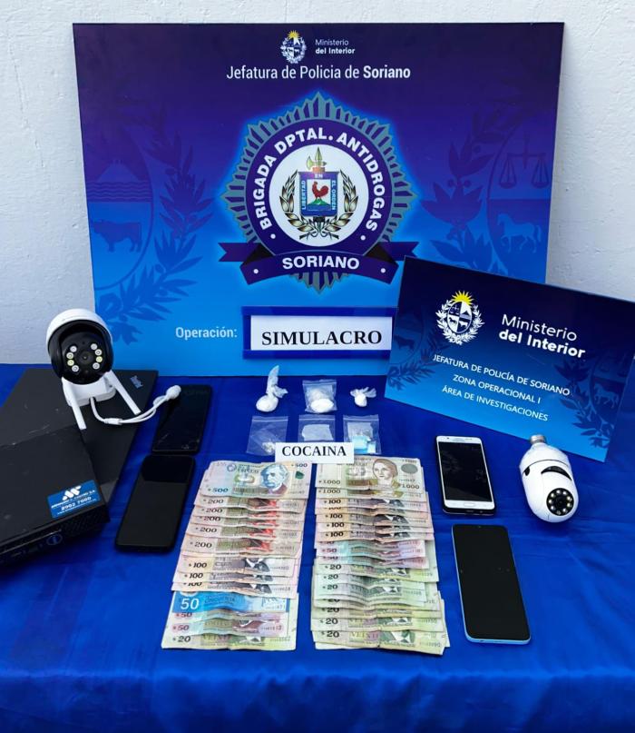 ELEMENTOS INCAUTADOS EN ALLANAMIENTO OPERACIÓN SIMULACRO