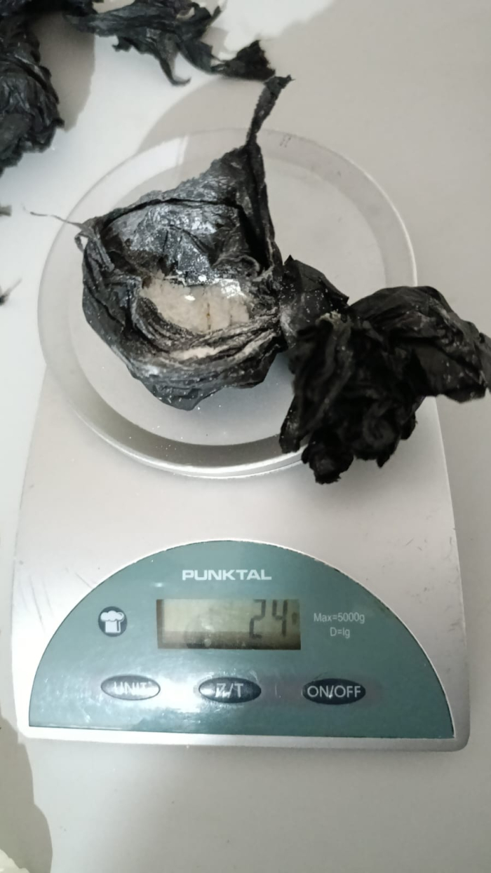 Sustancia incautada aal condenado