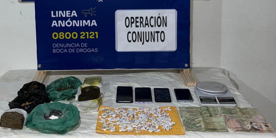 objetos incautados en el operativo