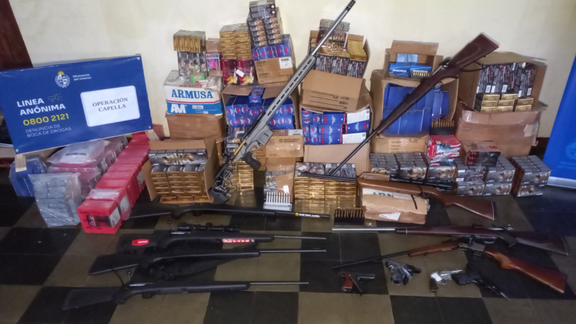 Desmantelan red de tráfico internacional de armas en Artigas