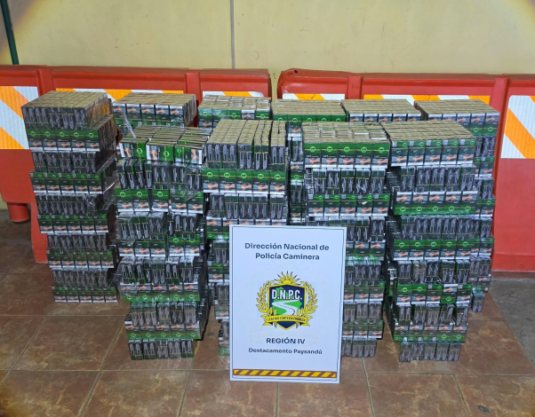 Cigarrillos incautados en Paysandú