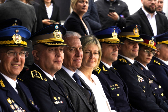 Autoridades ministeriales, de la Dirección de la Policía Nacional y de Policía Caminera