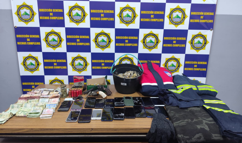 Operación Halifax: tres detenidos e importante incautación tras rapiña frustrada en banco de Colón