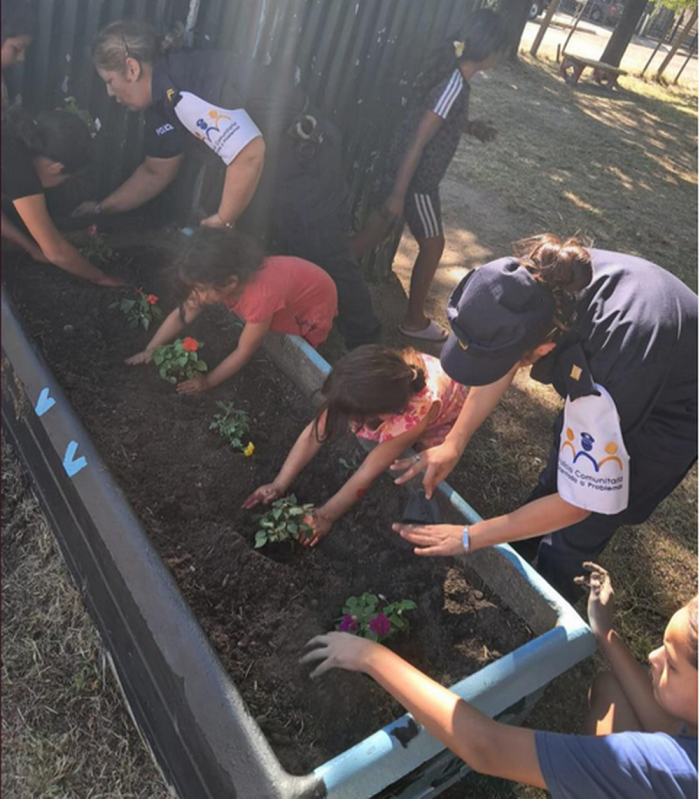 Niños, vecinos y Personal de PCOP recuperaron un espacio público del barrio La Tablada