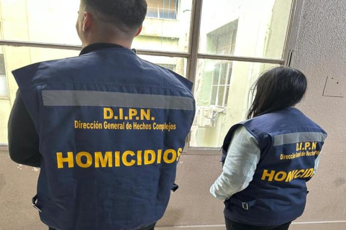 Funcionarios del departamento de Homicidios