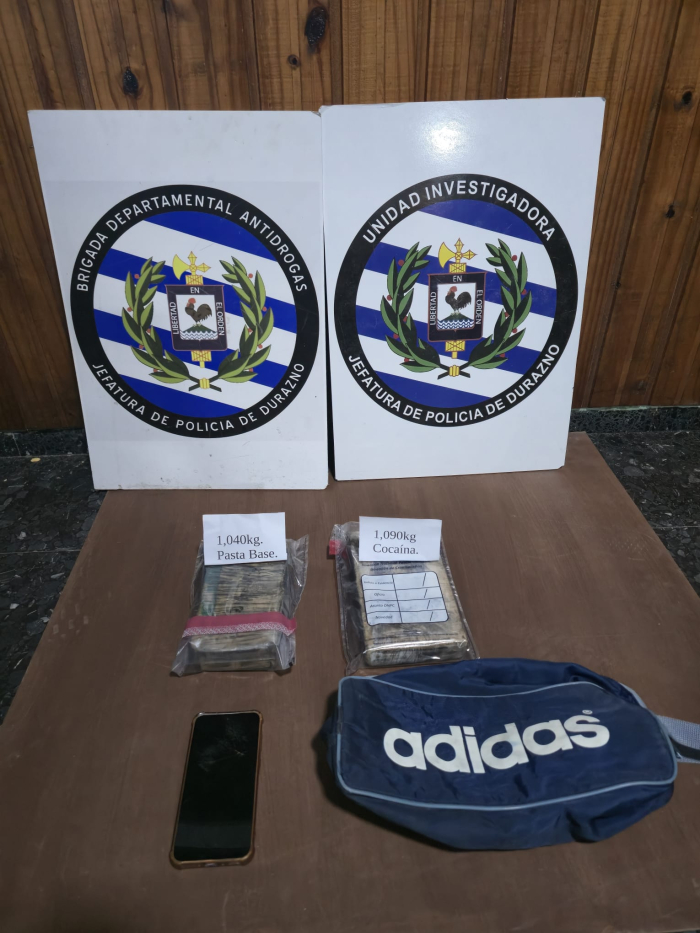 droga y objetos incautados