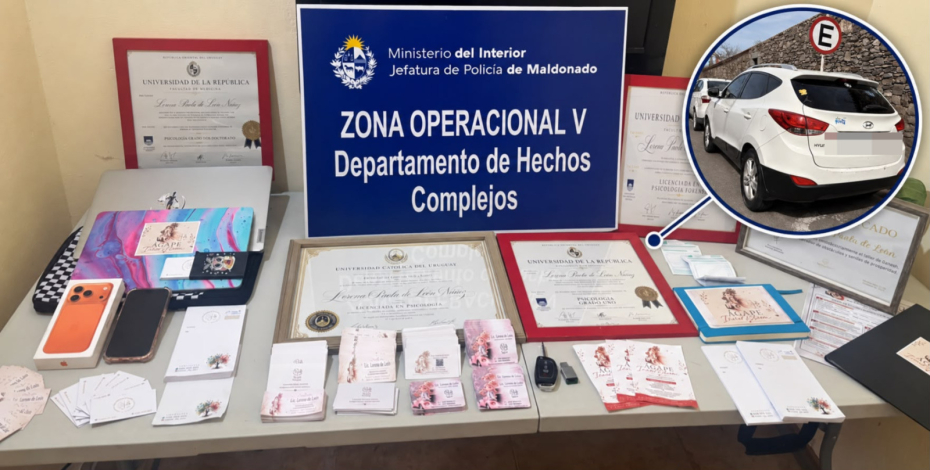 Elementos incautados a condenada por estafa 
