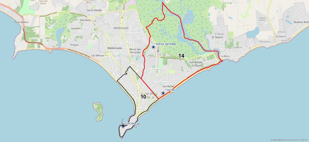 Mapa de Maldonado