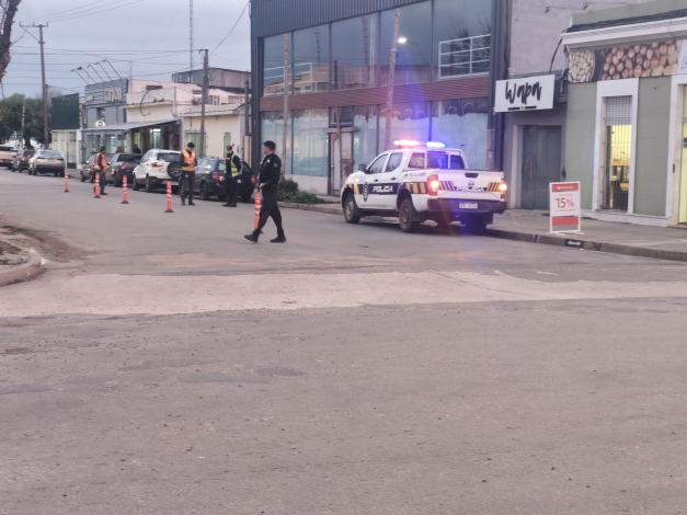 Puesto de control durante operativo de prevención.