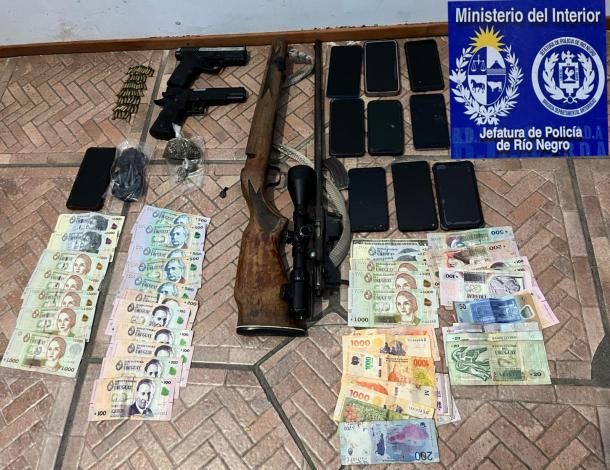 objetos incautados en los allanamientos
