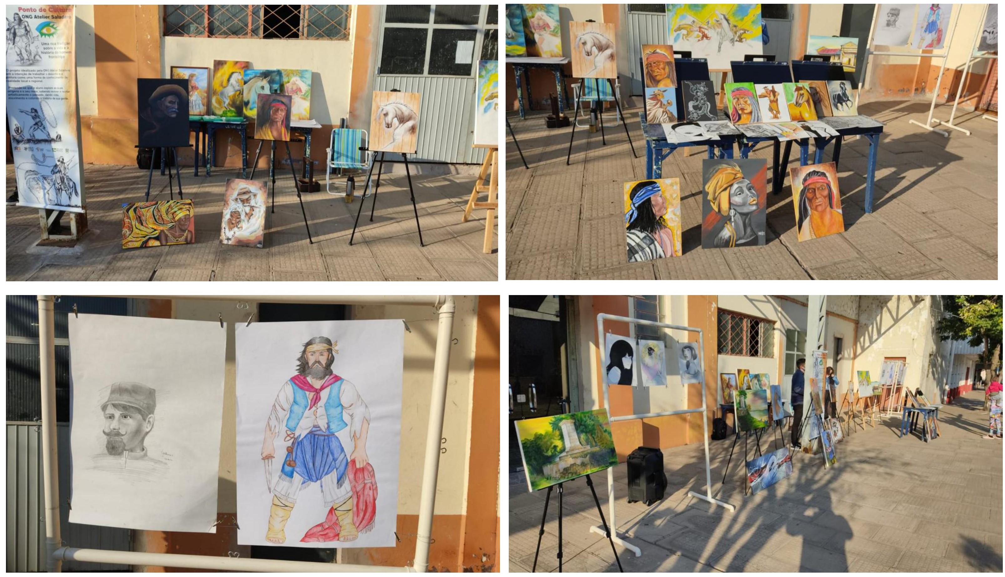 Primera exposición del Atelier Trinacional Charrúa en Barra de Quaraí