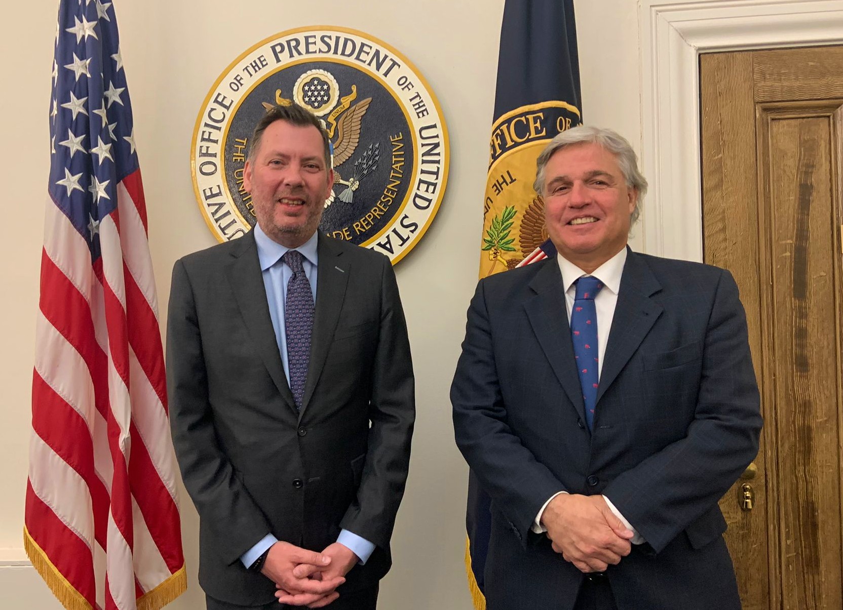 Encuentro entre el Canciller Bustillo y el Representante Comercial Adjunto de Estados Unidos Jayme White