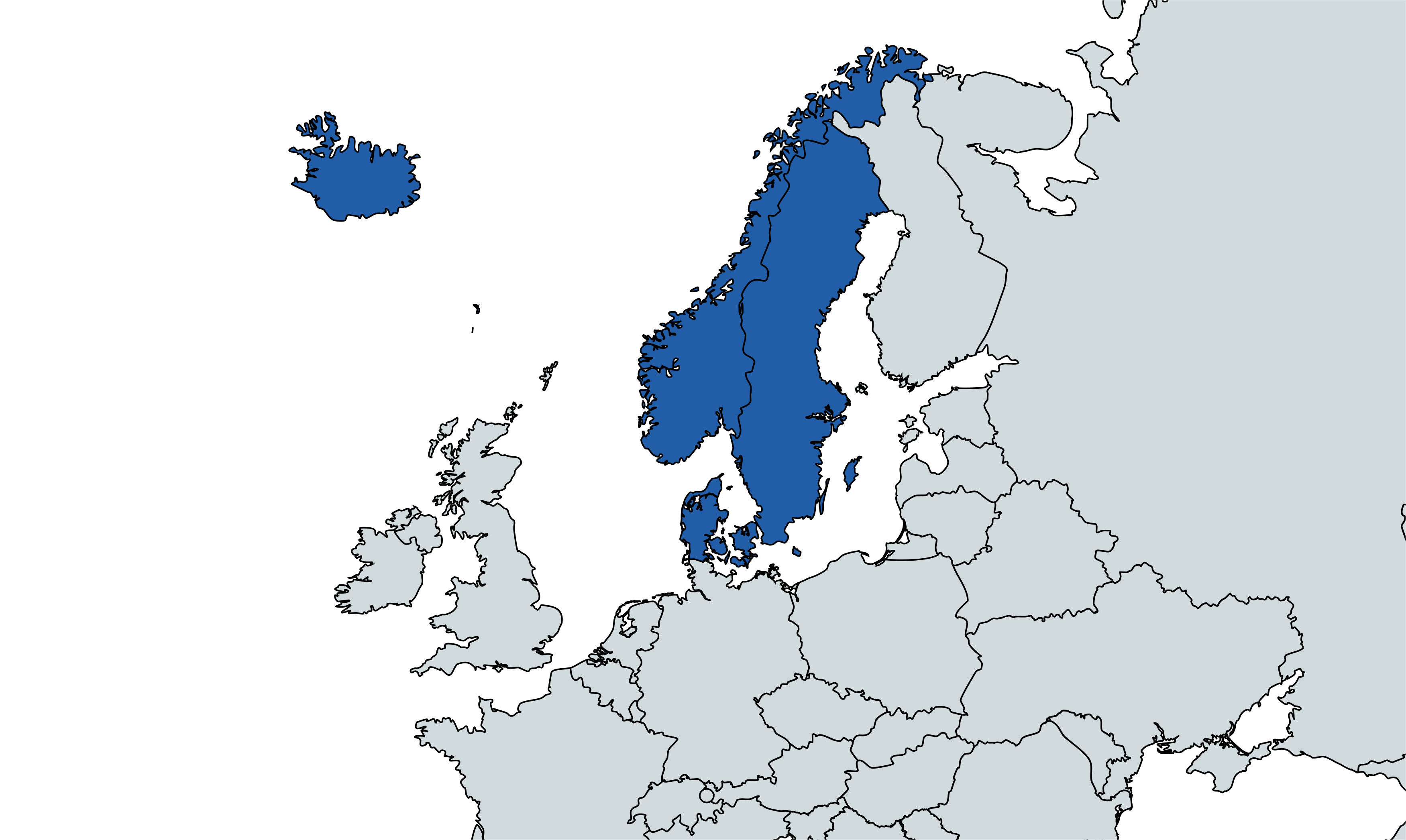 Map of the countries of this Embassy