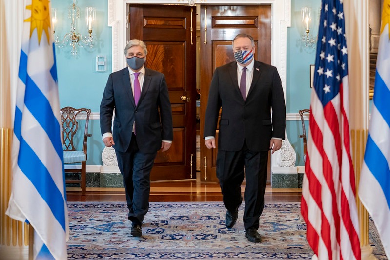 Reunión del Canciller Francisco Bustillo con el Secretario de Estado Michael Pompeo