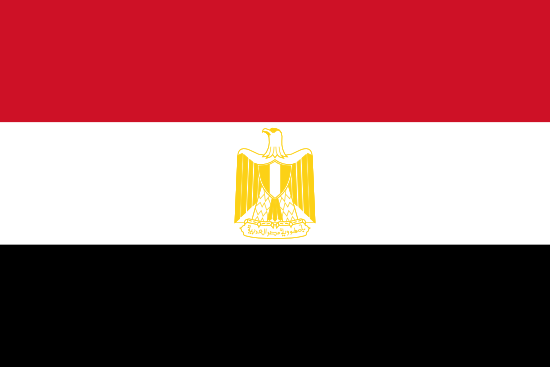 Bandera de la República Árabe de Egipto