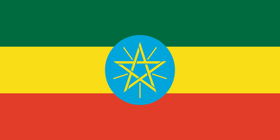 Bandera de la República Democrática Federal de Etiopía