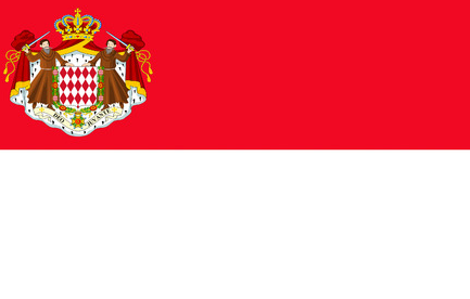 Bandera del principado de Mónaco