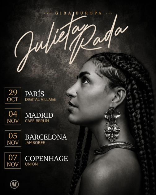 Flyer de la gira de Julieta Rada