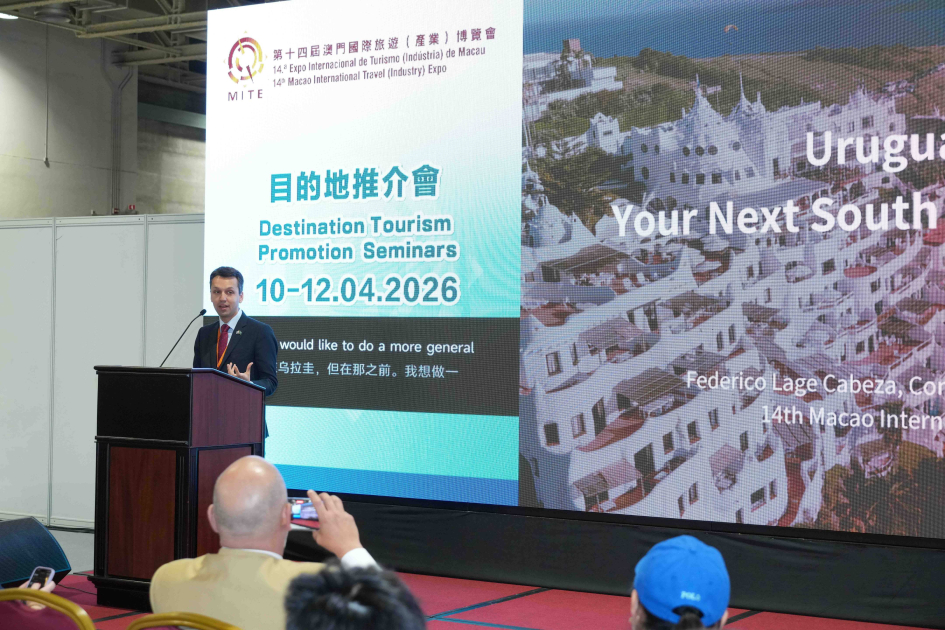 Consul-General Federico Lage at MITE Consul-General Federico Lage at the travel destination seminar for during the 14th MITE
