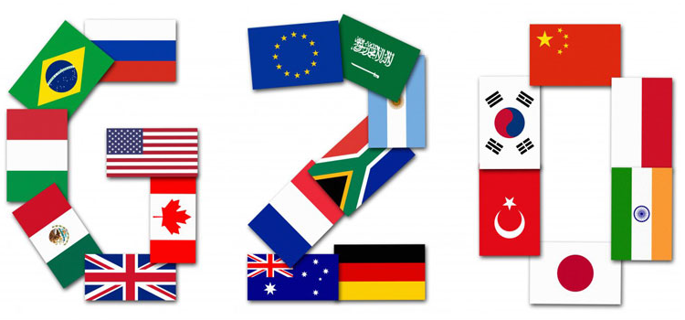 G20 G20 formado con banderas