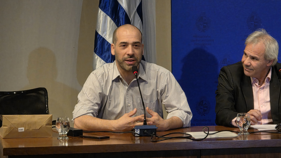 El director general de Secretaría, Andrés Peláez, en la apertura del encuentro mundial Andrés Peláez hablando en la apertura del encuentro mundial