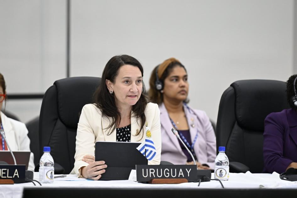 Valeria Csukasi en Asamblea General de la OEA Valeria Csukasi en Asamblea General de la OEA