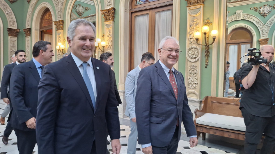 Cancilleres de Argentina y Uruguay en Palacio Santos