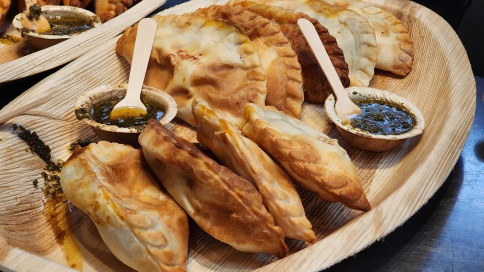 Empanadas Tray of empanadas served at the reception