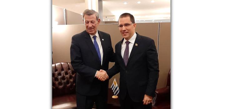 Canciller Rodolfo Nin Novoa reunido con el Canciller de Venezuela, Jorge Arreaza Canciller Rodolfo Nin Novoa reunido con el Canciller de Venezuela, Jorge Arreaza