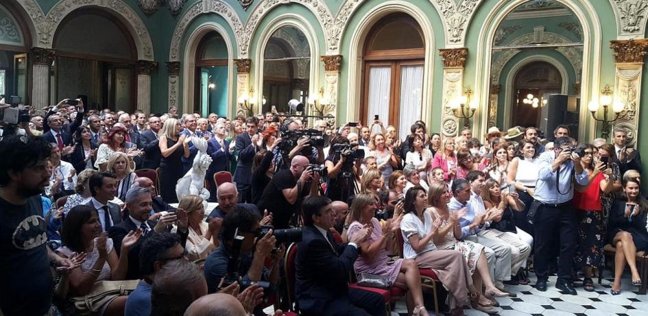 Asunción de nuevas autoridades del Ministerio de Relaciones Exteriores Publico asistente a la ceremonia de asunción