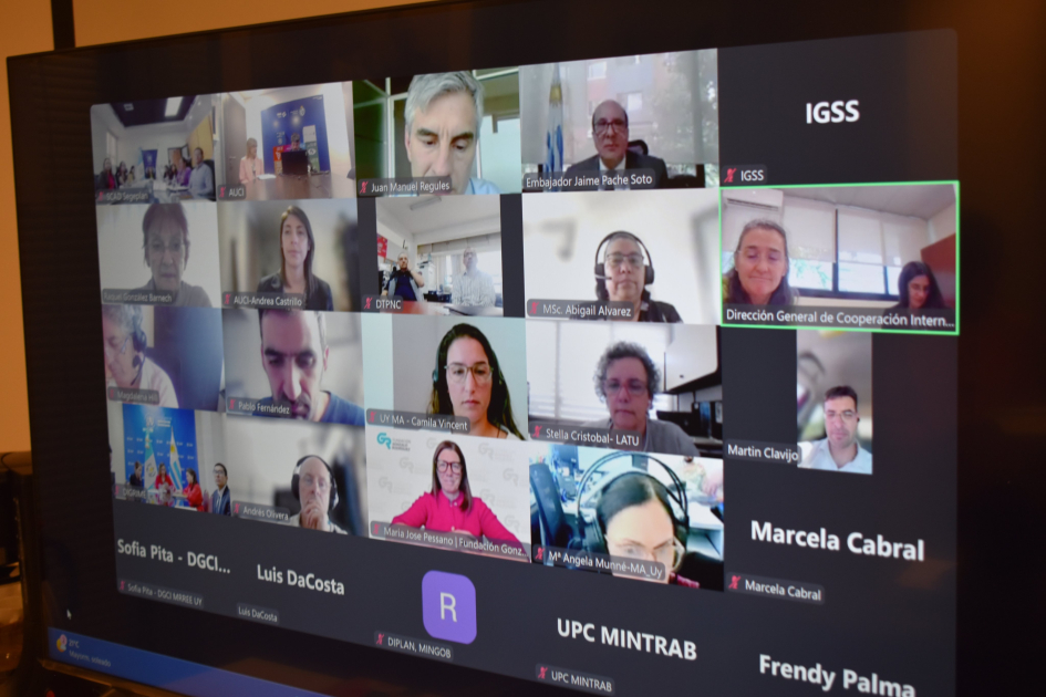 Participantes en Reunión Virtual Comisión Mixta de Cooperación Técnica