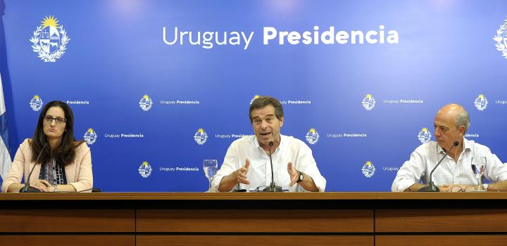 Conferencia de prensa del Canciller Ernesto Talvi junto al Ministro de Defensa Nacional, Javier García y la Directora de Protocolo de Cancillería, Embajadora Flavia Pisano - Presidencia, 21 de marzo de 2020