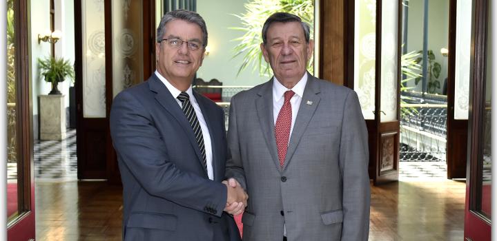 Canciller Nin Novoa recibe al Director General de la OMC, Roberto Azevedo 