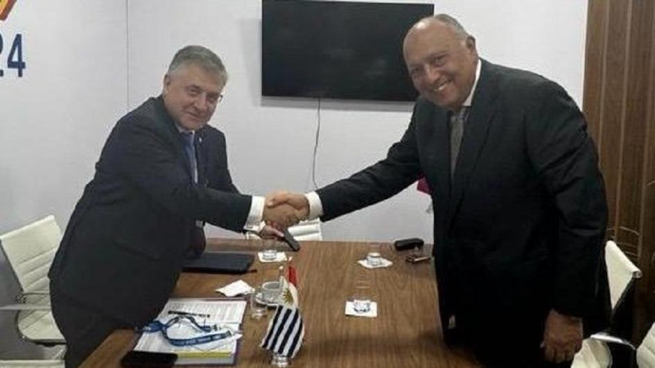 Reunión Canciller Paganini con su par de Egipto Reunión Canciller Paganini con su par de Egipto