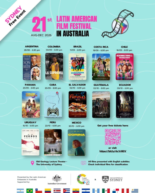 Afiche Afiche promocional 21.ª edición del Festival de Cine Latinoamericano en Australia