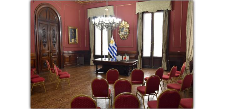 Salón Rojo ó Salón de Ceremonial - Día del Patrimonio 2019 en Palacio Santos y Casa Pérsico - la jornada en imágenes