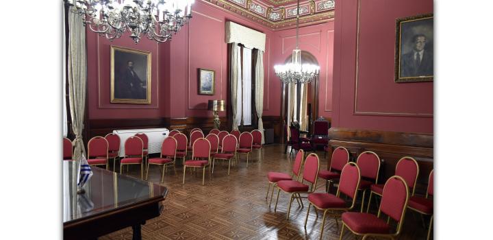 Salón Rojo ó Salón de Ceremonial - Día del Patrimonio 2019 en Palacio Santos y Casa Pérsico - la jornada en imágenes