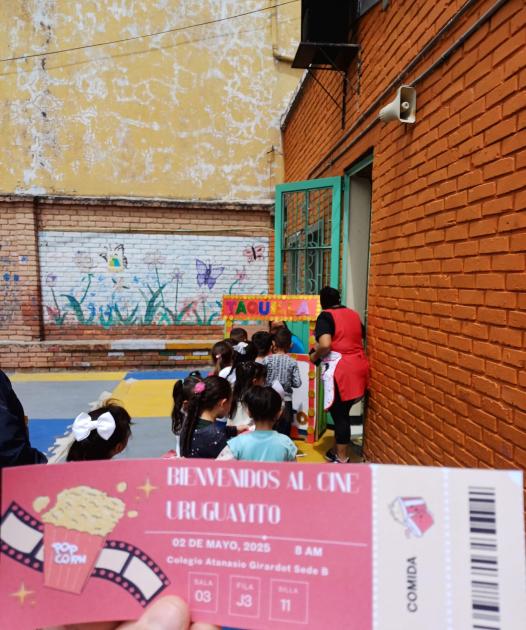 Proyección película infantil uruguaya.