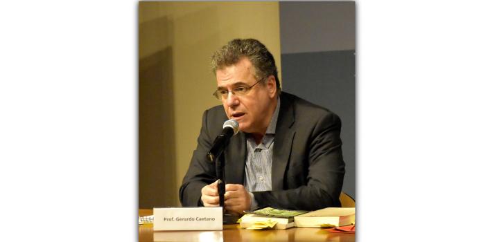 Dr. Gerardo Caetano en momento de su presentación (Evento Primo Levi a 100 años de su nacimiento - su legado a la humanidad) Dr. Gerardo Caetano en momento de su presentación (Evento Primo Levi a 100 años de su nacimiento - su legado a la humanidad)