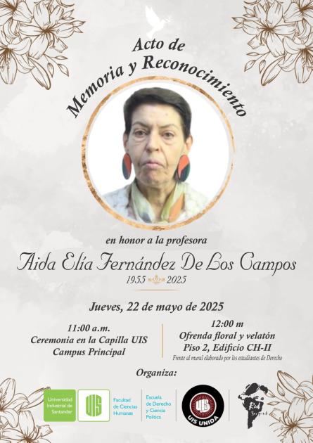 Homenaje ante el deceso de Aida Elia Fernandez, destacada abogada, docente e investigadora. Homenaje ante el deceso de Aida Elia Fernandez, destacada abogada, docente e investigadora.