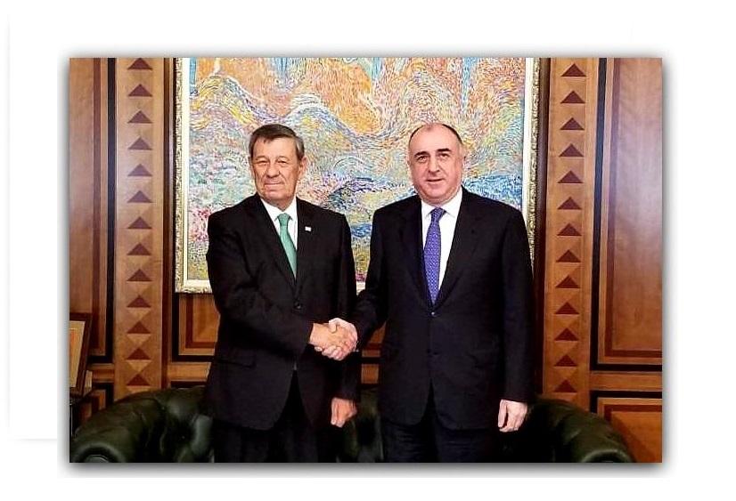 Ministro Nin Novoa junto al Presidente de la República de Azerbaiyán, Ilham Aliyev. Ministro Rodolfo Nin Novoa junto al Presidente de Azerbaiyán, Ilham Aliyev.