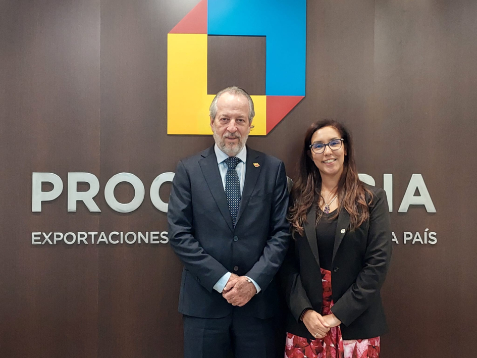 Presidente de ProColombia, Presidente, Samuel Bluman Levy y Embajadora Mercedes Corominas Galloso
