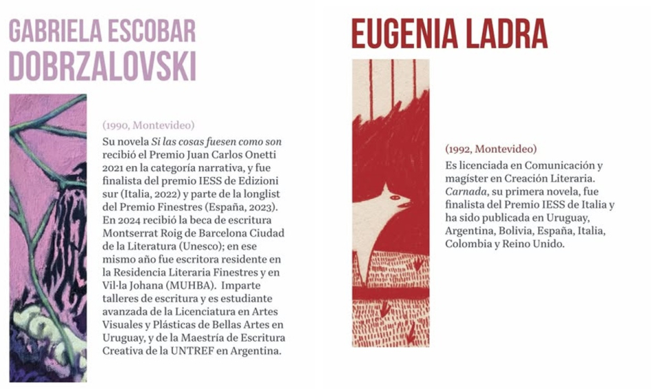 Escritoras y compatriotas Eugenia Ladra y Gabriela Escobar