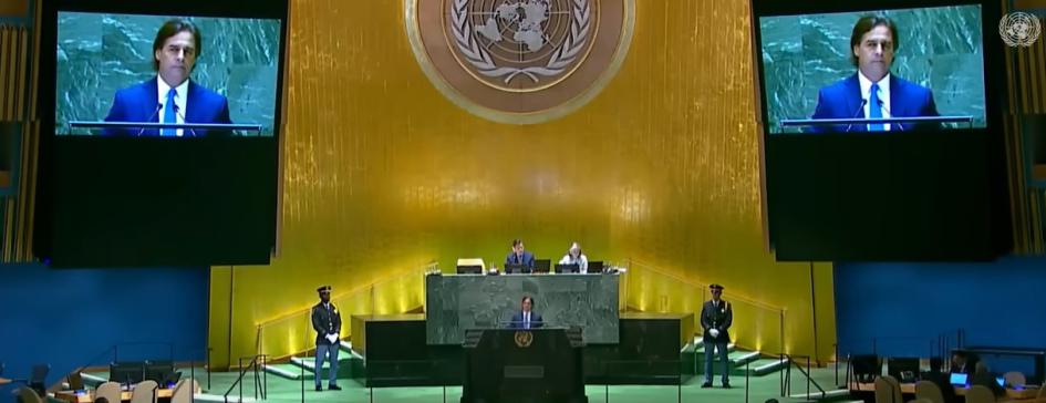 Presidente LAcalle Pou en Asamble General de ONU Imagen