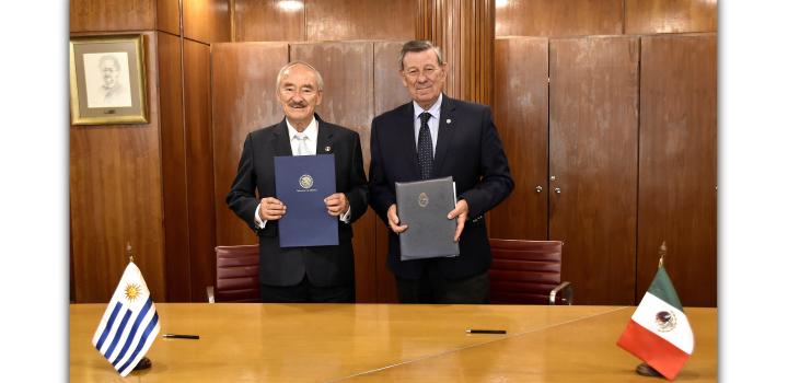 Sr. Canciller Rodolfo Nin Novoa y Sr. Embajador de México en Uruguay, Víctor Manuel Barceló Rodríguez en la Suscripción del Segundo Protocolo Modificatorio al Tratado de Libre Comercio entre Uruguay y México Sr. Canciller Rodolfo Nin Novoa y Sr. Embajador de México en Uruguay, Víctor Manuel Barceló Rodríguez en la Suscripción del Segundo Protocolo Modificatorio al Tratado de Libre Comercio entre Uruguay y México