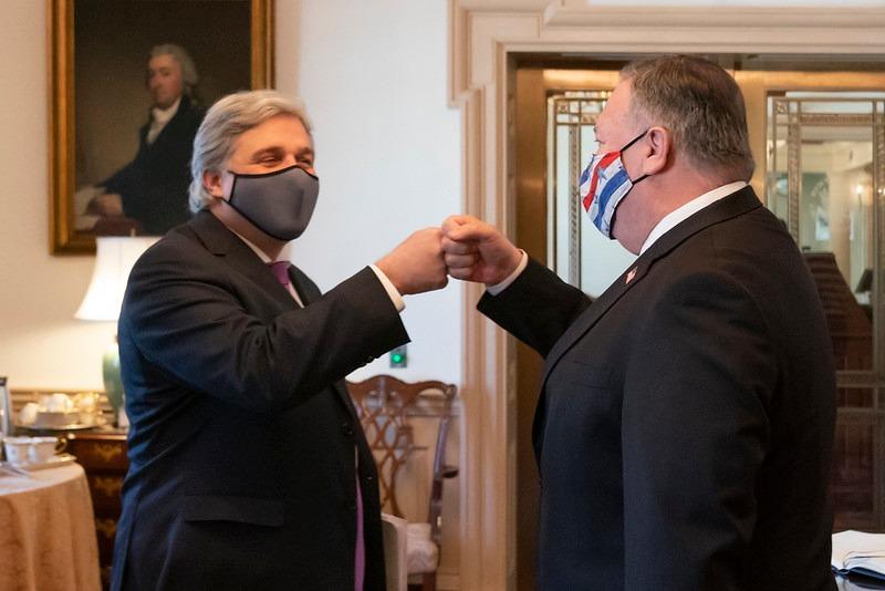 Reunión del Canciller Francisco Bustillo con el Secretario de Estado, Michael Pompeo Reunión del Canciller Francisco Bustillo con el Secretario de Estado, Michael Pompeo
