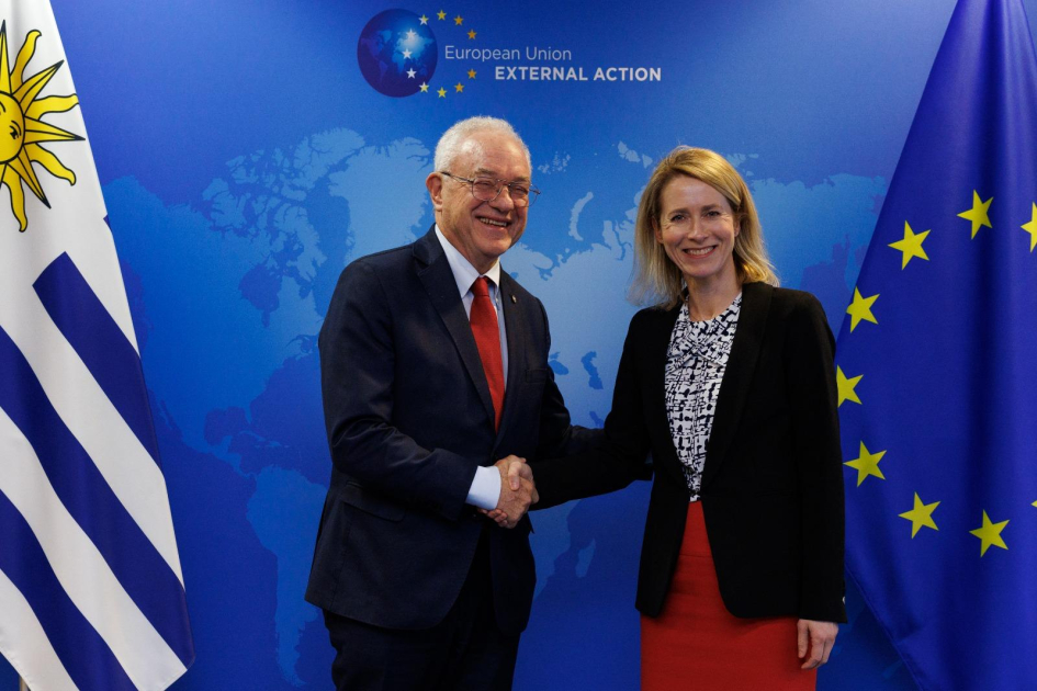Ministro Mario Lubetkin y Kaja Kallas