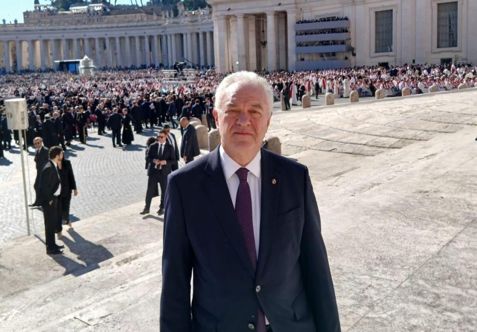 El canciller Mario Lubetkin en El Vaticano, Santa Sede Canciller Mario Lubetkin en El Vaticano, Santa Sede