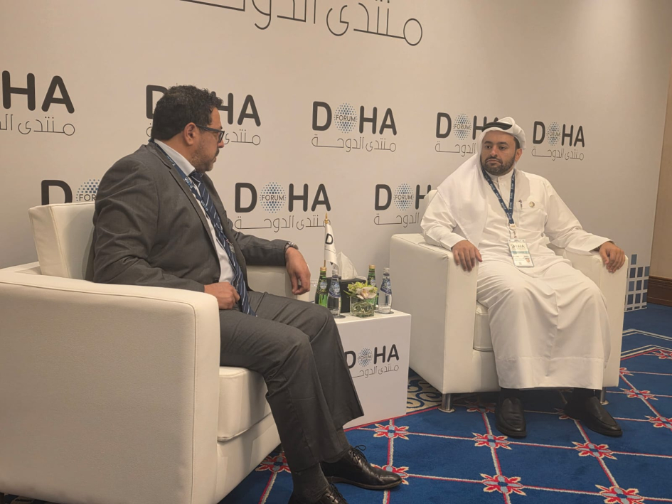 Sanchez con el ministro de Estado del Ministerio de Relaciones Exteriores de Catar Sanchez con el ministro de Estado del Ministerio de Relaciones Exteriores de Catar