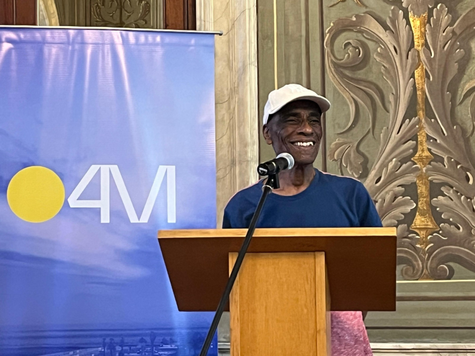 Fernando “Lobo” Núñez, en el lanzamiento de la Fundación 4 millones